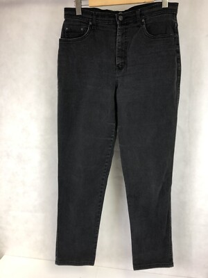 VTG Bill Blass Womens Sz 12 Black Denim Stretch Mom Jeans