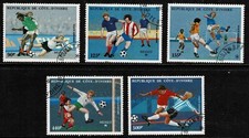 Ivory Coast 1986 World Cup Soccer Championships Airmail Set Of Four - MUH/CTO 