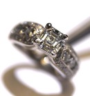 GIA certified platinum  2.48ct asscher cut diamond engagement ring 10g 4.5 — photo 7