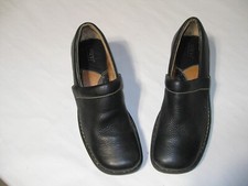 Scarpa slip-on donna BOC Born in pelle nera con zeppa e tacco misura 10 M/W 42 W3898