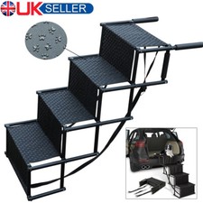 4 Step Stairs Folding Portable Dog Ramp Car Boot Access Ladder for Pet Dog Cat