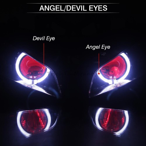 Headlight Assembly White Angel Red Devil Projector For Honda CBR1000RR 2004-2007 - Picture 2 of 20
