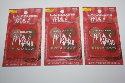 L.A Colors Mad4U Eyeshadow  Palette C37245 Cherry Tart Lot Of 3 In Box