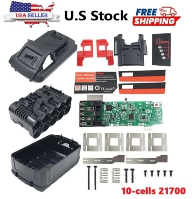 JANLLENTON Replacement Battery Case DIY Repair Kit for Milwaukee M18 18V XC6.0Ah, XC8.0Ah