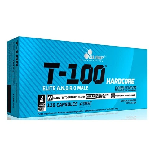 T-100 HARDCORE - 120 Capsules - Support Libido,  Testo Booster Balance for Men