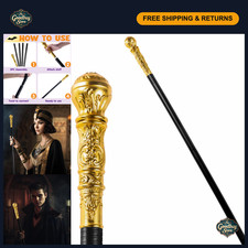 Vintage Walking Cane Costume Prop - Spooky Staff Accessory for Adults Kids