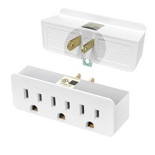 3 to 2 Prong Adapter Triple Outlet Plug Splitter