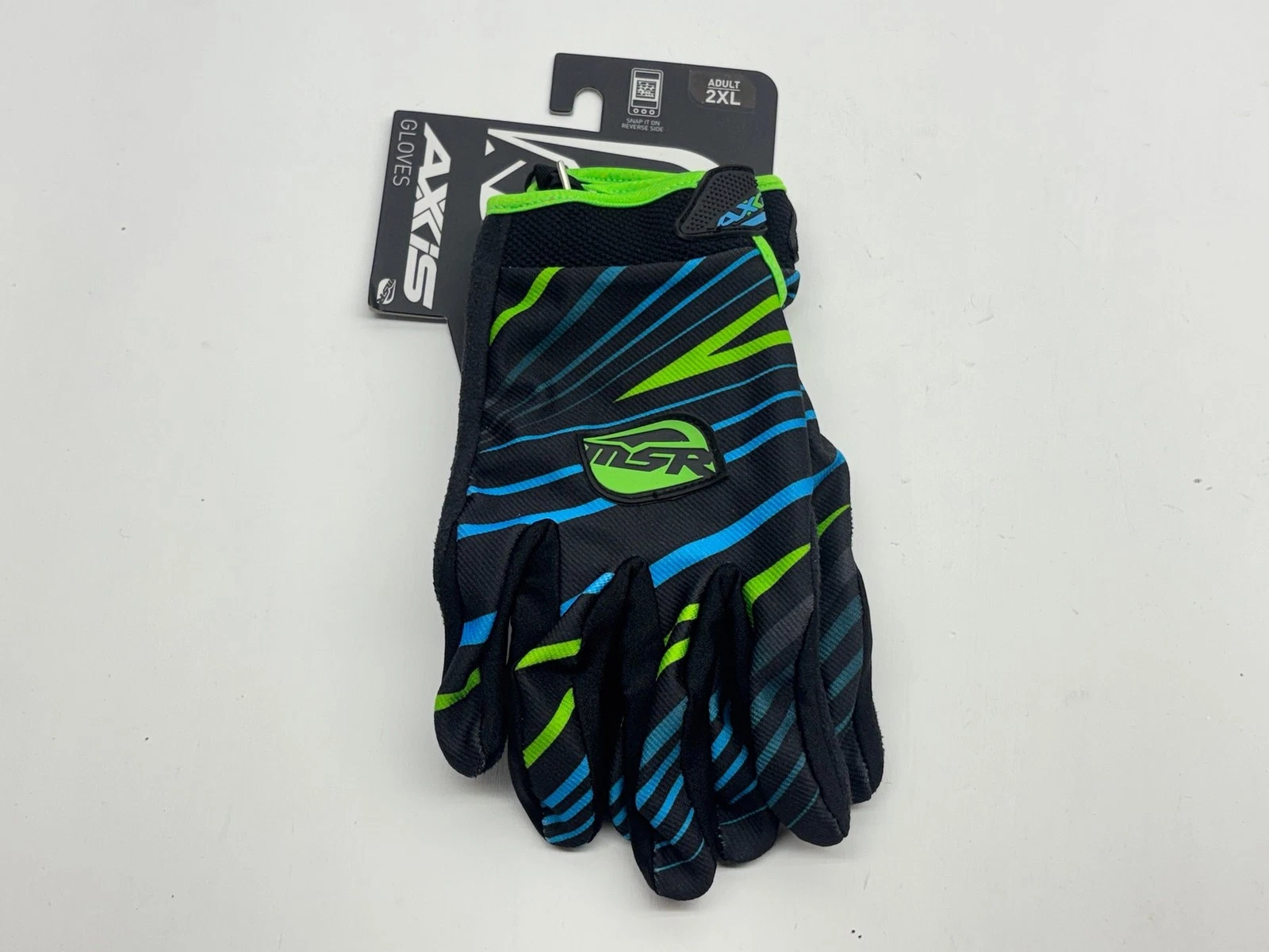 New MSR Men's Gloves 2XL Black Green Blue XXL Riding Hand Gear Protection MX
