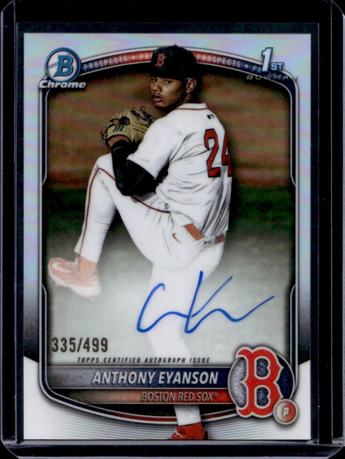 2025 Bowman Draft Anthony Eyanson Chrome Auto Refractor 1st #/499 Red Sox