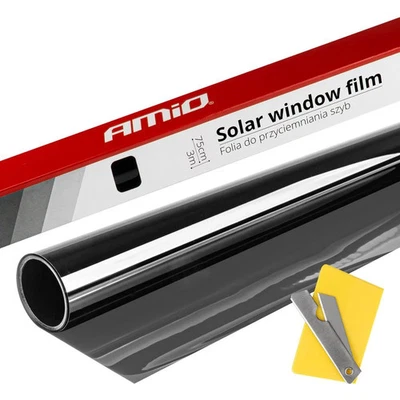 FILM SOLAIRE 30% NOIR 75X300CM POUR VITRES AMIO - Photo 1/4