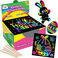 Rainbow Scratch Paper Art Notes   Creative Crafts for Kids Ages 4-8