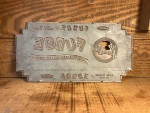 Vintage Kreem Maid Fudge Bethlehem, Pa Printing Block Face