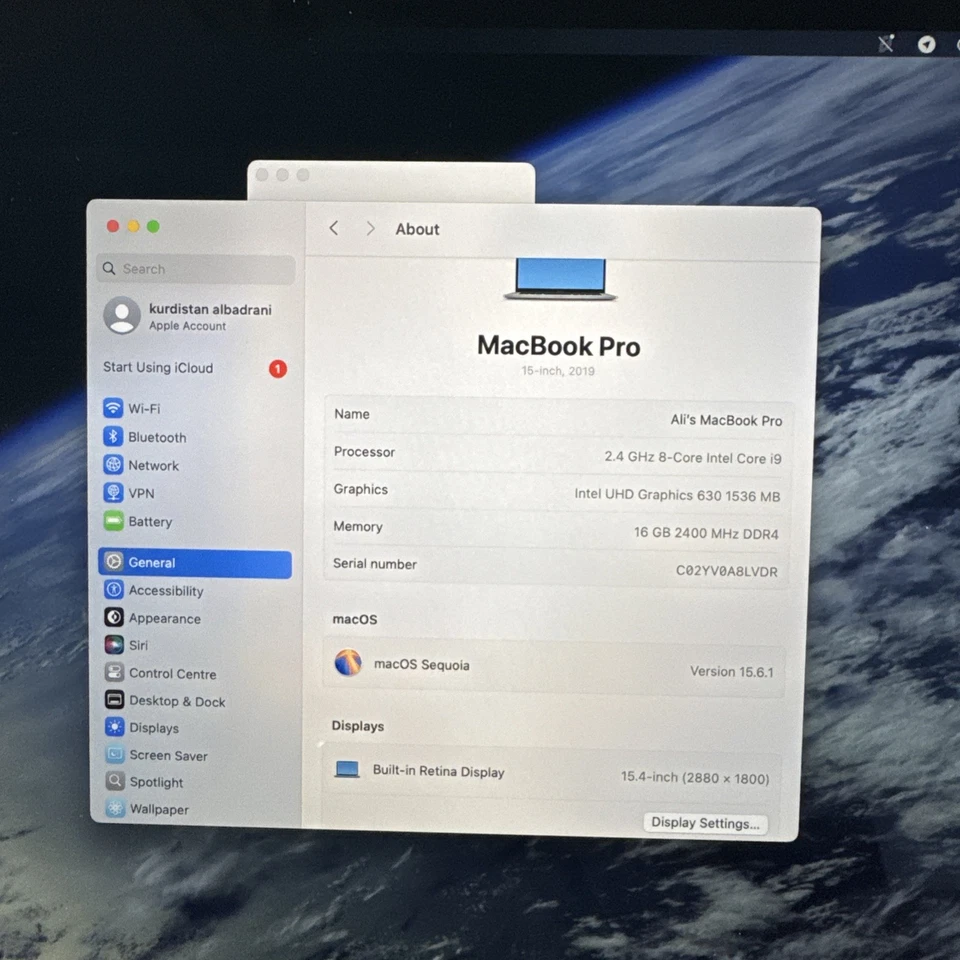 Apple MacBook Pro 15" 2019 · i9 · 16GB · 1TB, photo 3 of 5