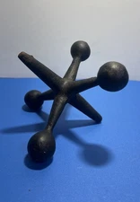 Vintage Large 7” Antique Cast Iron JAX Door Stop Jack Bookend Paperweight Primit