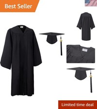 Matte Graduation Cap and Gown 2026 Set with Matching Tassel for Middle and Hi...