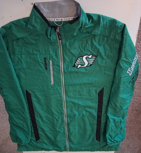 Reebok CFL Football Saskatchewan Rough Riders XL Sideline Windbreaker Zip Jacket
