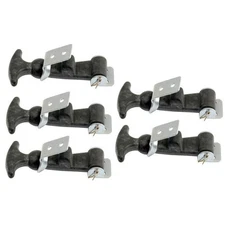 Set of Five (5)- Hood Hold Down Latch Kits w/ Brackets & T-Handle Grip S8390