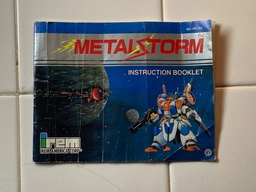 Nintendo NES Instruction Manual Metal Storm