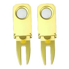 Golf Tool Magnetic Holder with Ball Marker and Divot Repair Tool for 2 Pack