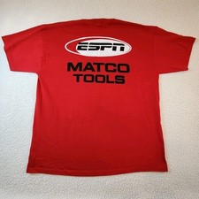 Vintage ESPN MATCO TOOLS Men s Size XL Red Racing Sports Cotton