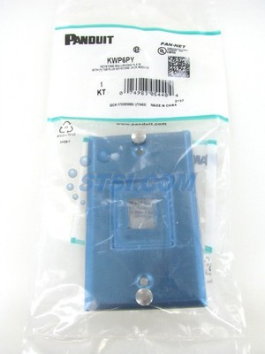 Panduit KWP6PY Stainless Steel Keystone Wall Plate + Cat6 Jack, Like KWPK6 ~STSI