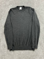 Zara Sweater Mens Large Gray Wool Knit Pullover