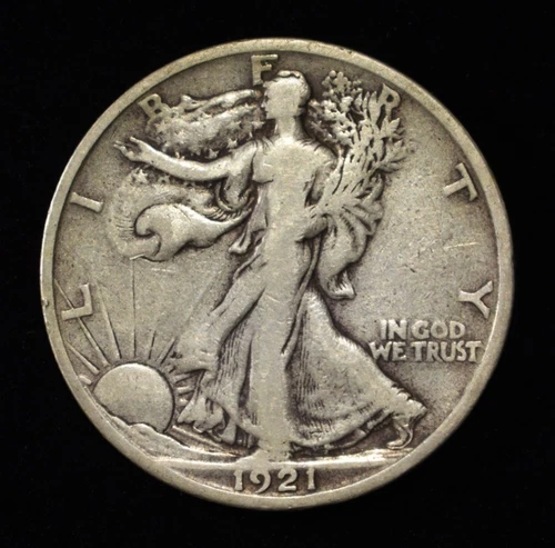 1921-S WALKING LIBERTY HALF DOLLAR FINE