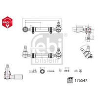 Spurstange febi Bilstein 176547 Prokit FüR MERCEDES-BENZ, Vorderachse
