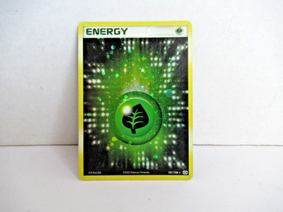 Grass Energy Holo 101/106 ex Emerald 2005 LP Pokemon Card with SWIRL