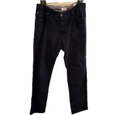 Brax Pants Mens 38x32 Cooper Fancy Regular Fit Black Stretch 5 Pocket European