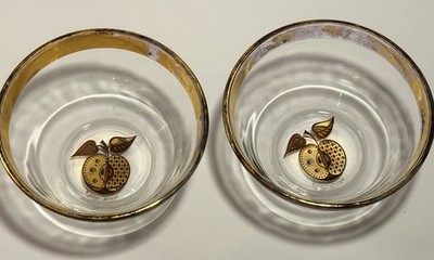 Vintage Georges Briard Forbidden Fruit Set Of 2 Bowls