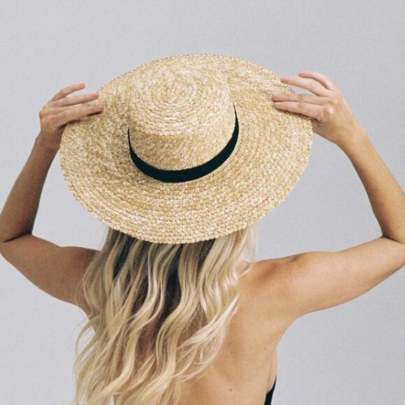 Lack of Color Mira Wide Brimmed Boater Straw Hat - Medium | eBay display picture 1