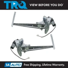 TRQ Window Regulators w/ Motor Set Left & Right for Toyota Pickup w/ Vent Glass