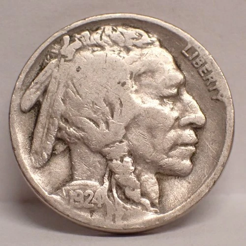 1924-S Buffalo Nickel VG/F Details