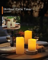 Flammenlose Kerzen Wasserdicht Mit Fernbedienung 3Er-Set FüR Outdoor 3 StüCk
