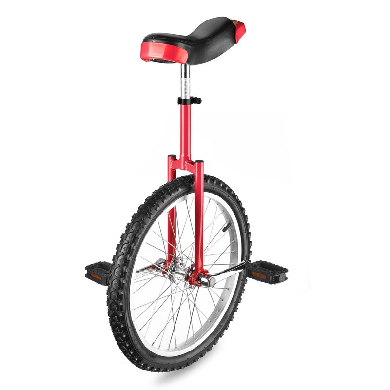 20" Red Unicycle Cycling Scooter Circus Bike Skidproof Tire Balance Exercise