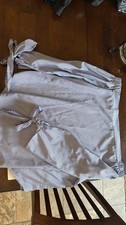 Women's Blue Striped Off the Shoulder Top