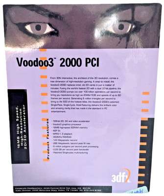 3dfx Retail Marketing Poster: Voodoo3 2000 PCI, Original Print, Rare Collectible