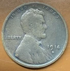 1914-D Lincoln Wheat Cent  Fine Details Key Date Coin - TCCCX