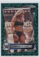 2025 Topps Chrome WWE Teal Laser Refractor 147/175 Charlotte Flair #123 1c0k