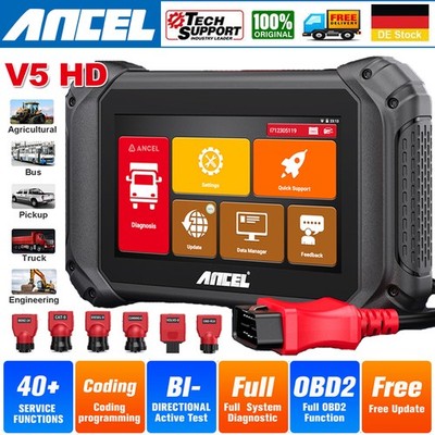ANCEL V5 HD Profi LKW OBD2 Truckscanner Diagnosegerät Auslesegerät Für Bus Truck