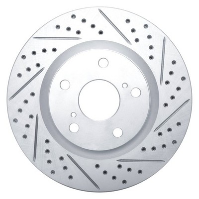 For Toyota Camry 07-17 DFC Drilled & Slotted Front Passenger Side Brake Rotor