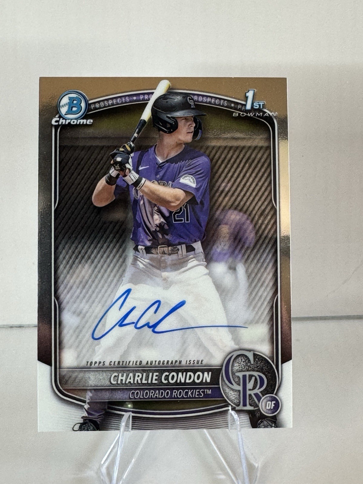 🔥 Charlie Condon 2025 Bowman 1st Chrome Autograph Colorado Rockies