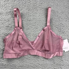 Auden Women's Mesh Unlined Bralette - Mauve - Size XL