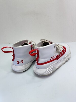 Under Armour Mens SC 3 Zero II White Red Basketball Shoes  display picture 3