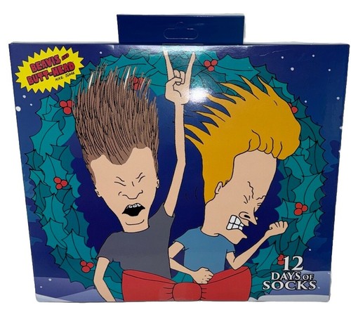 BEAVIS AND BUTT-HEAD SOCKS BEAVIS AND BUTTHEAD 12 DAYS OF SOCKS NEW Christmas