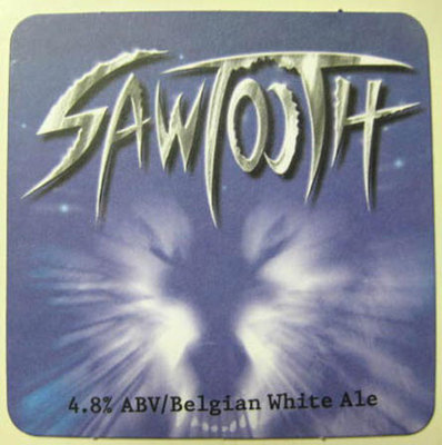 SAWTOOTH BELGIAN WHITE ALE Beer COASTER, Mat, DuClaw Brewing, MARYLAND 2010