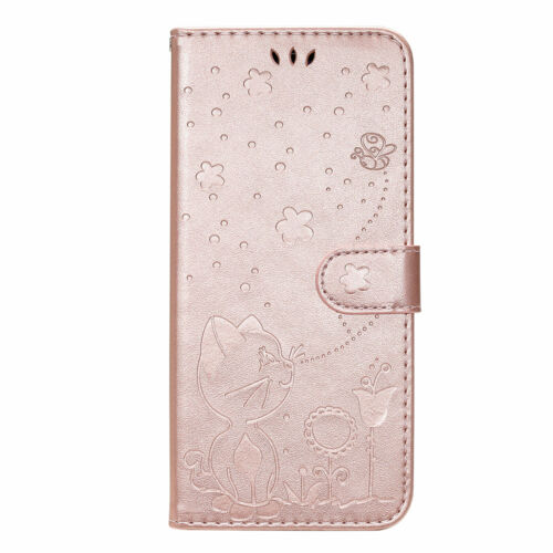 Cat Leather Flip Wallet Phone Case For LG K10 K50 K12 Stylo 4 K40 K51S K41S G7 - Picture 15 of 18