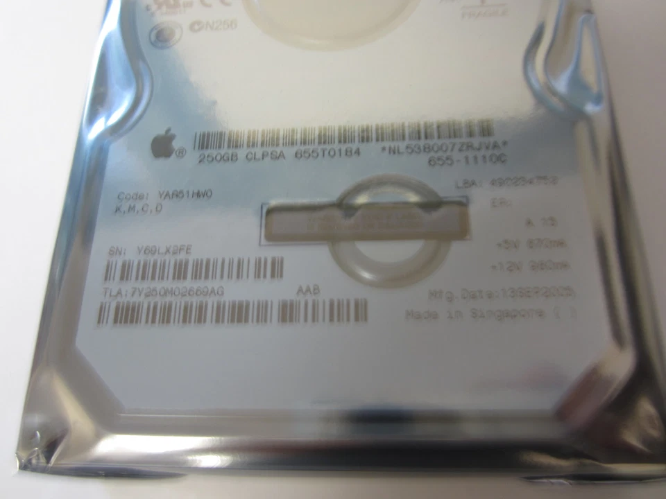 NEW SEALED 655-1110C Genuine Apple 250GB 3.5" Maxtor 7200 RPM SATA Hard Drive - Image 2 of 2