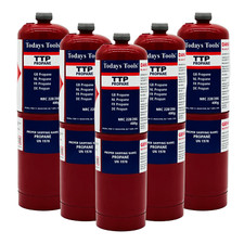 5 x  Propane Gas 400g Disposable Gas Cylinder plumbers Blow torch Jet burner